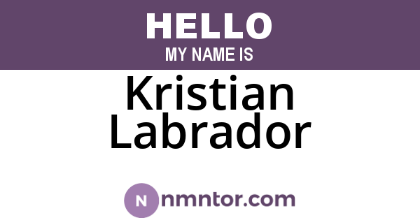 Kristian Labrador