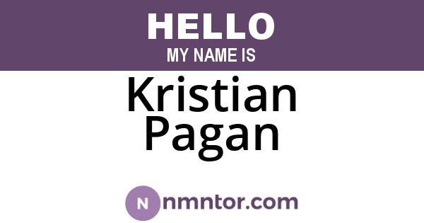 Kristian Pagan