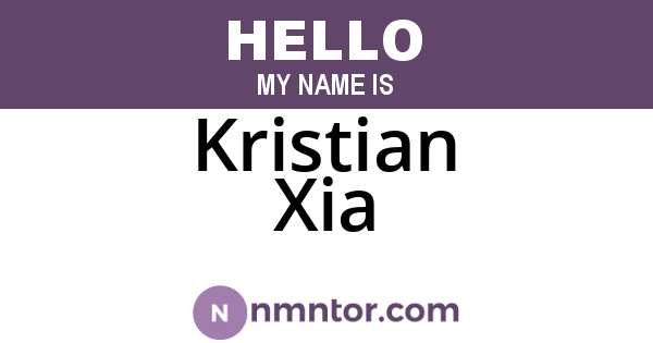 Kristian Xia