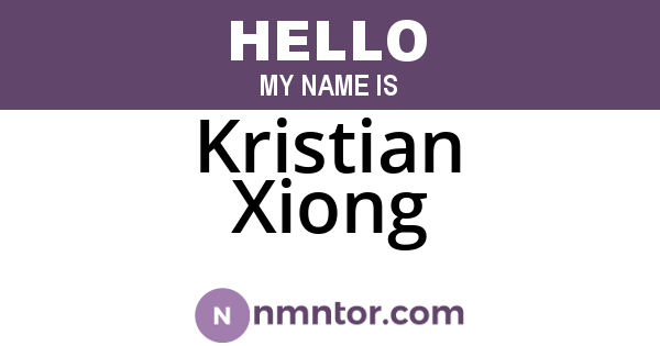 Kristian Xiong