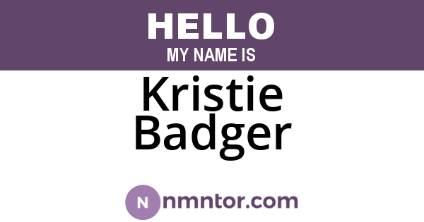 Kristie Badger