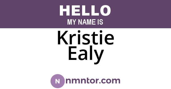 Kristie Ealy