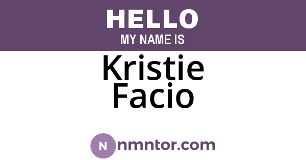 Kristie Facio