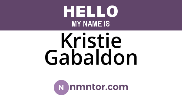 Kristie Gabaldon
