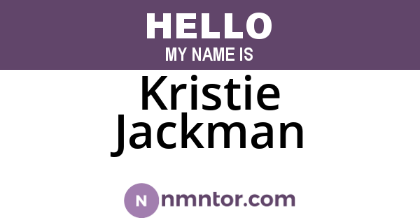 Kristie Jackman