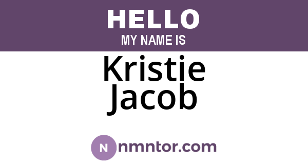 Kristie Jacob