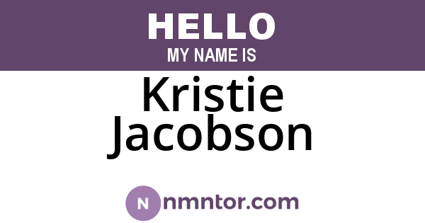 Kristie Jacobson