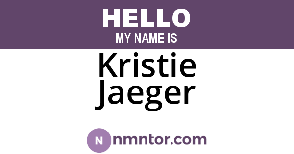 Kristie Jaeger