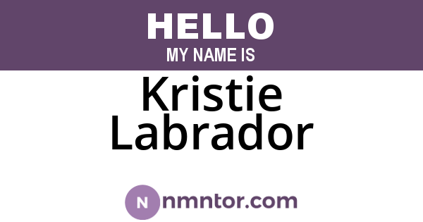 Kristie Labrador