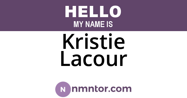 Kristie Lacour