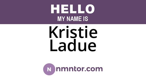 Kristie Ladue