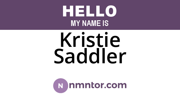 Kristie Saddler