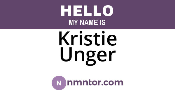 Kristie Unger