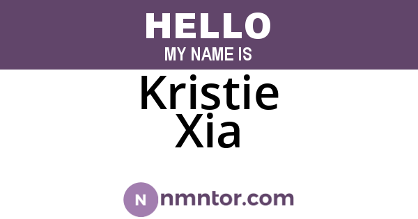 Kristie Xia