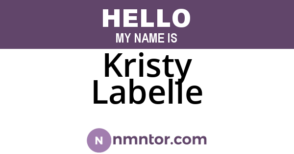 Kristy Labelle