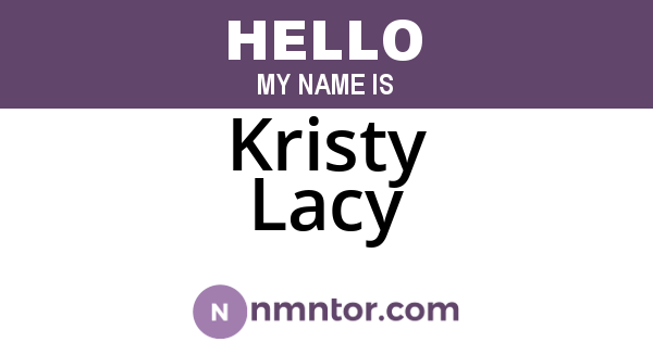 Kristy Lacy