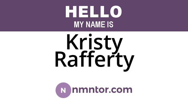 Kristy Rafferty
