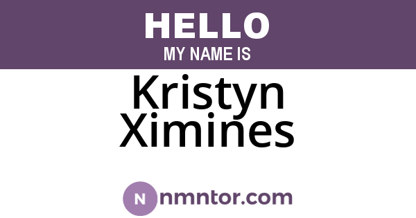 Kristyn Ximines