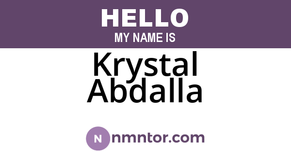 Krystal Abdalla