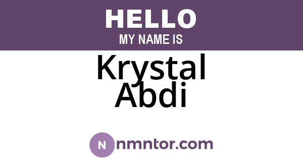 Krystal Abdi