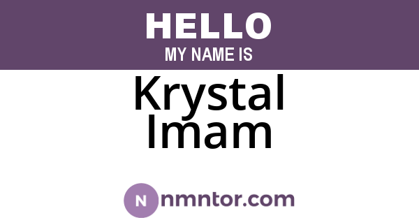 Krystal Imam