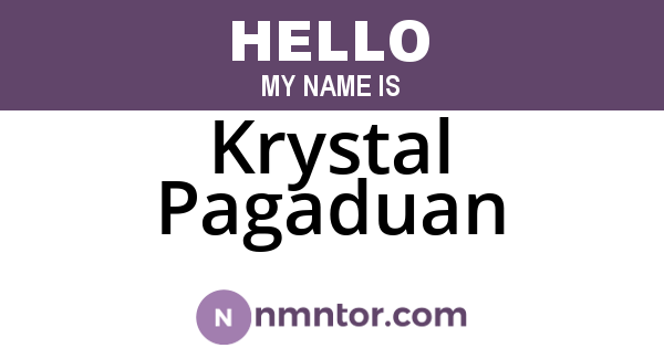 Krystal Pagaduan
