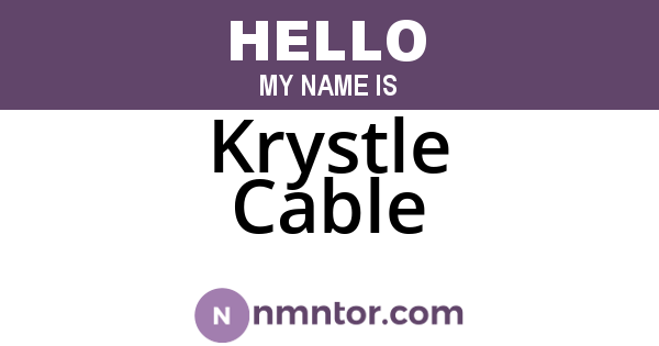Krystle Cable