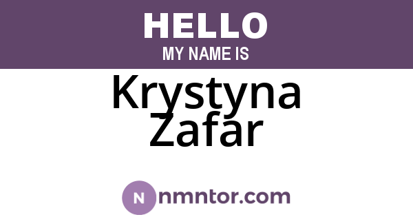 Krystyna Zafar