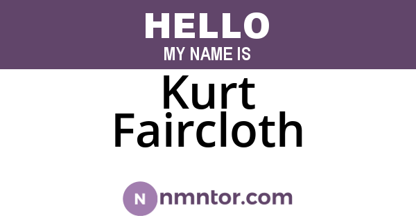 Kurt Faircloth