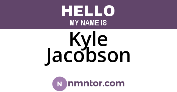 Kyle Jacobson