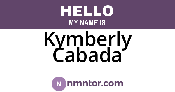Kymberly Cabada