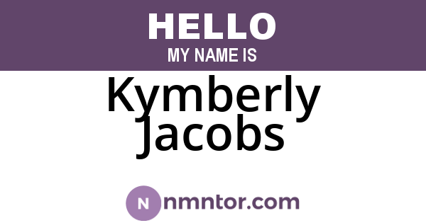 Kymberly Jacobs
