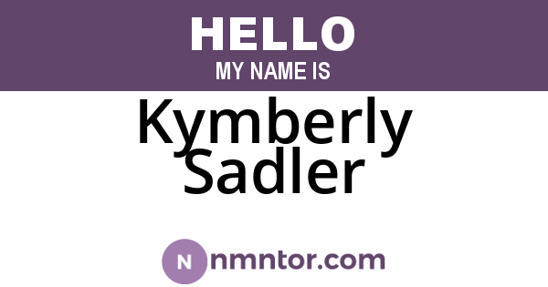 Kymberly Sadler
