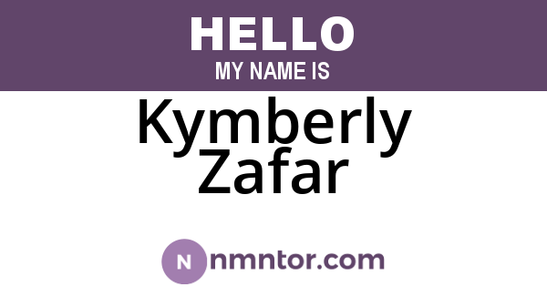 Kymberly Zafar