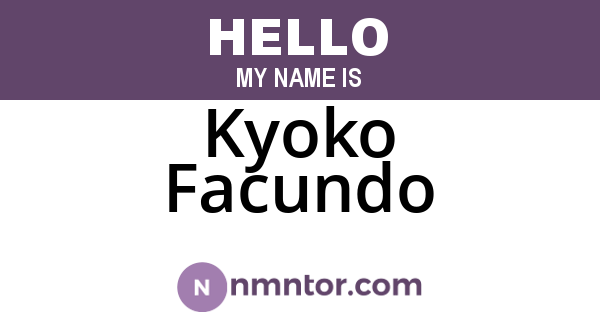 Kyoko Facundo
