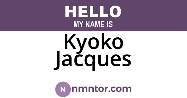 Kyoko Jacques