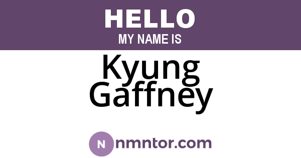 Kyung Gaffney