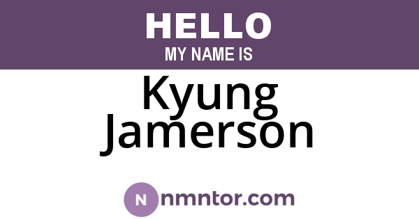 Kyung Jamerson