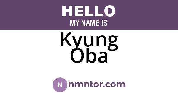 Kyung Oba