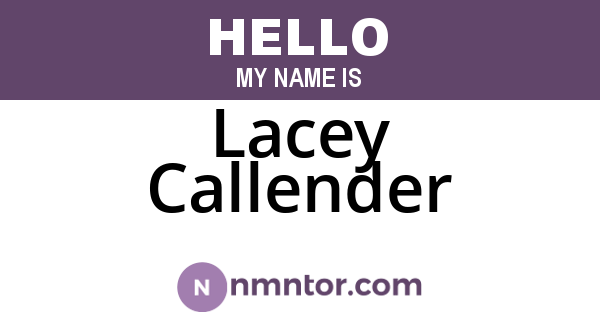 Lacey Callender