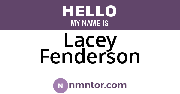 Lacey Fenderson