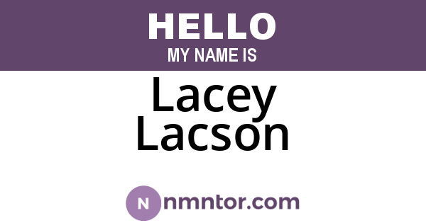 Lacey Lacson