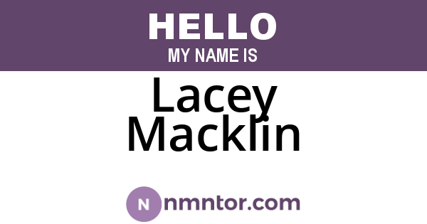 Lacey Macklin