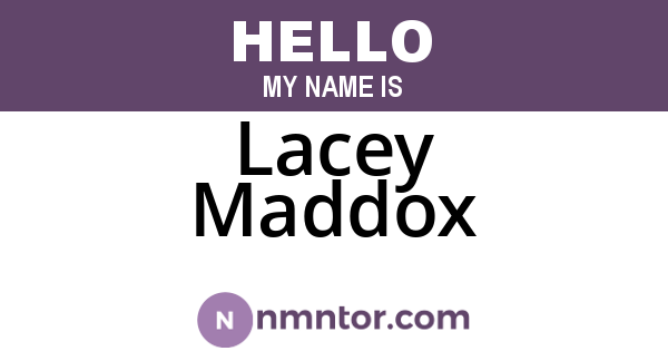 Lacey Maddox