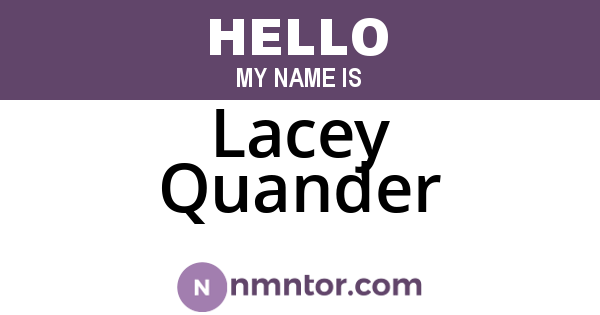 Lacey Quander
