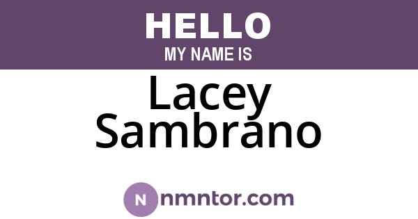 Lacey Sambrano