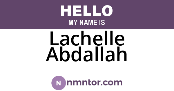 Lachelle Abdallah