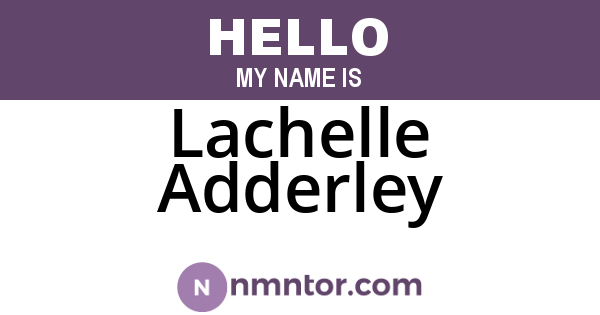 Lachelle Adderley