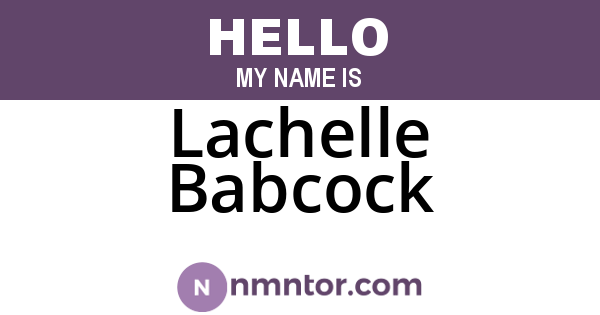 Lachelle Babcock