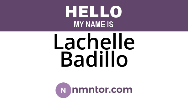 Lachelle Badillo